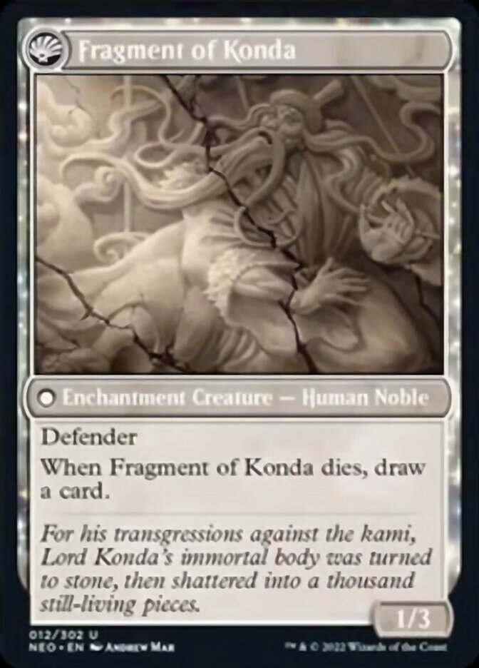 The Fall of Lord Konda // Fragment of Konda [Kamigawa: Neon Dynasty] | Cards and Coasters CA
