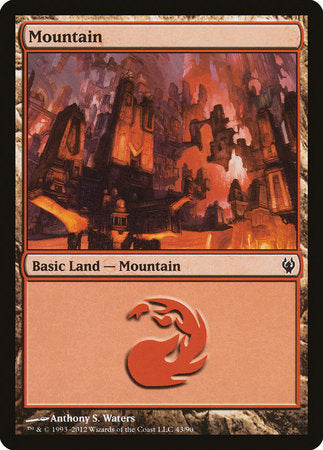 Mountain (43) [Duel Decks: Izzet vs. Golgari] | Cards and Coasters CA