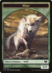 Wolf // Zombie Double-Sided Token [Commander 2015 Tokens] | Cards and Coasters CA