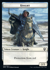 Zombie Knight // Knight Double-sided Token [Dominaria United Commander Tokens] | Cards and Coasters CA