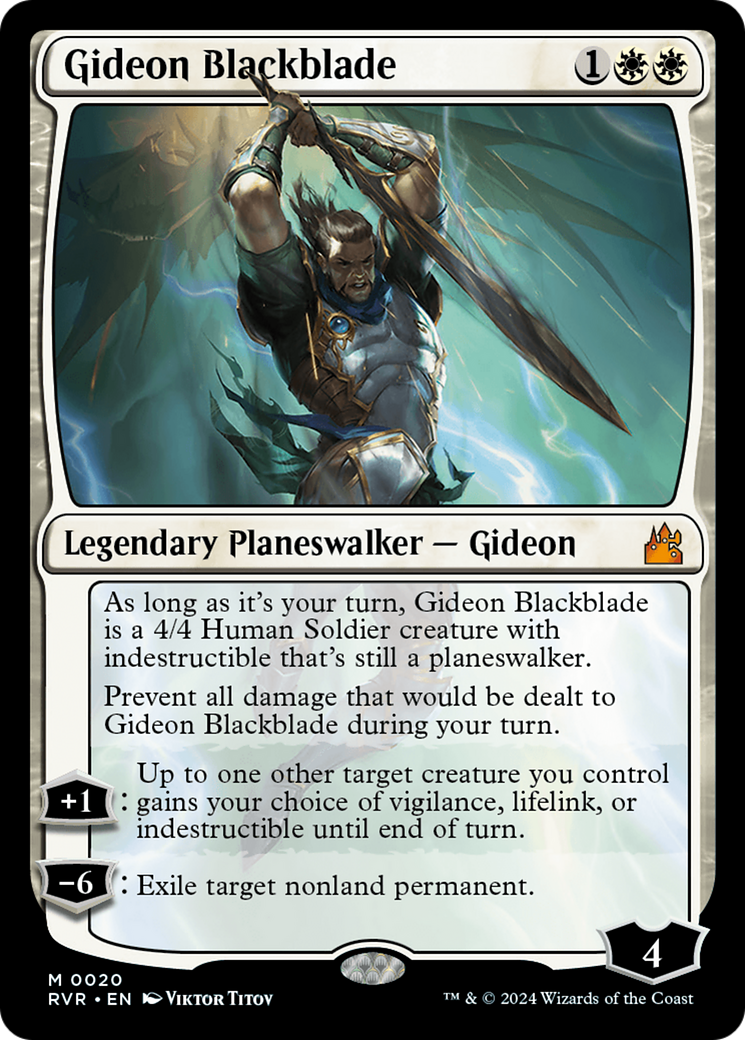 Gideon Blackblade [Ravnica Remastered] | Cards and Coasters CA