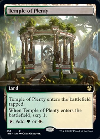 Temple of Plenty (Extended Art) [Theros Beyond Death] | Cards and Coasters CA