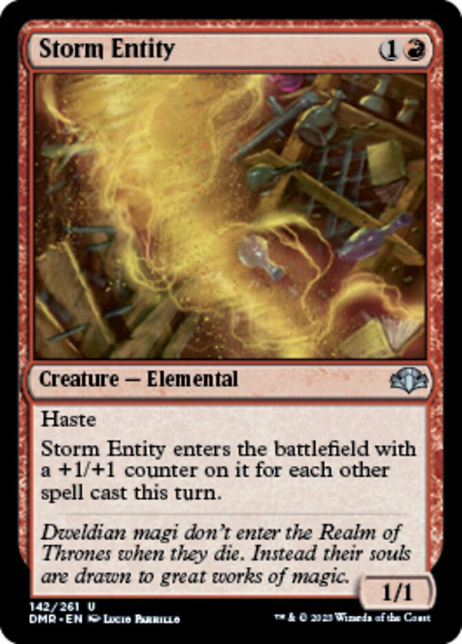 Storm Entity [Dominaria Remastered] | Cards and Coasters CA