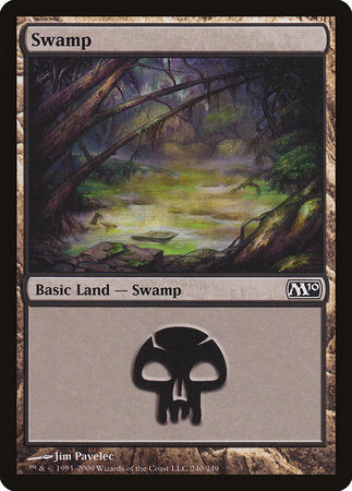 Swamp (240) [Magic 2010] | Cards and Coasters CA