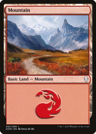 Mountain (262) [Dominaria] | Cards and Coasters CA