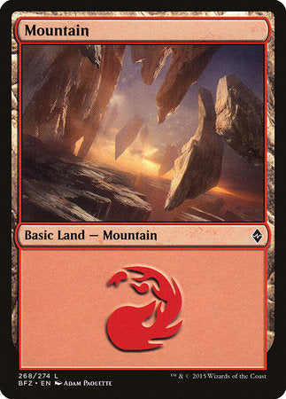 Mountain (268) [Battle for Zendikar] | Cards and Coasters CA