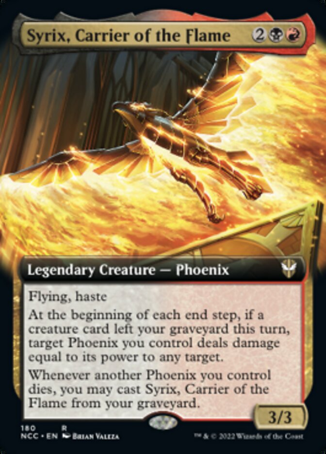 Syrix, Carrier of the Flame (Extended Art) [Streets of New Capenna Commander] | Cards and Coasters CA