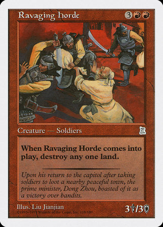 Ravaging Horde [Portal Three Kingdoms] | Cards and Coasters CA