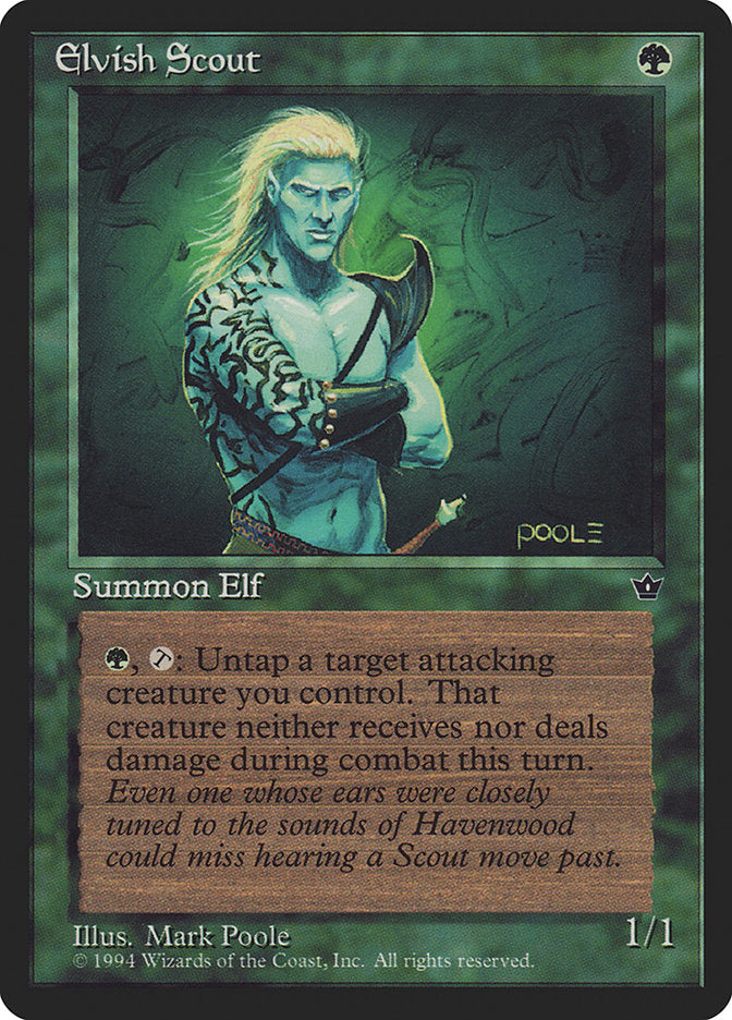 Elvish Scout (Mark Poole) [Fallen Empires] | Cards and Coasters CA