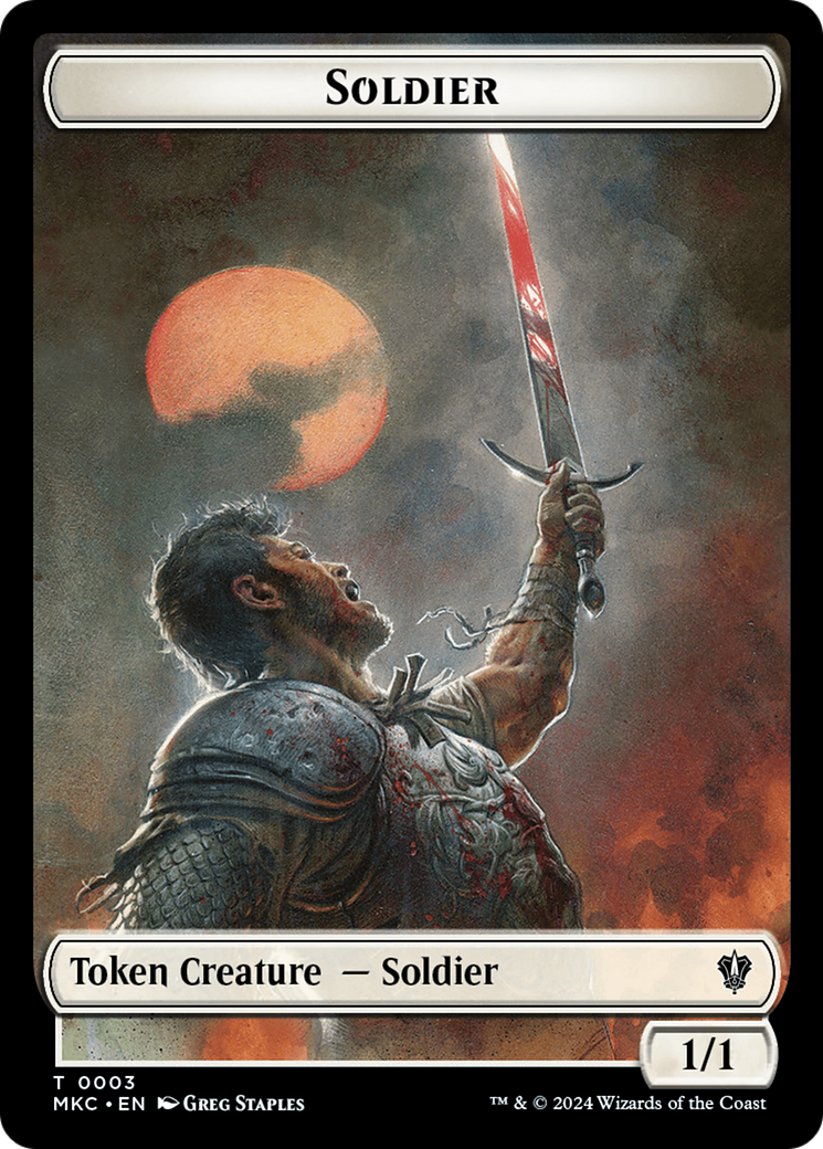 Soldier // Kobolds of Kher Keep Double-Sided Token [Murders at Karlov Manor Commander Tokens] | Cards and Coasters CA