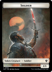 Construct // Soldier Double-Sided Token [Murders at Karlov Manor Commander Tokens] | Cards and Coasters CA