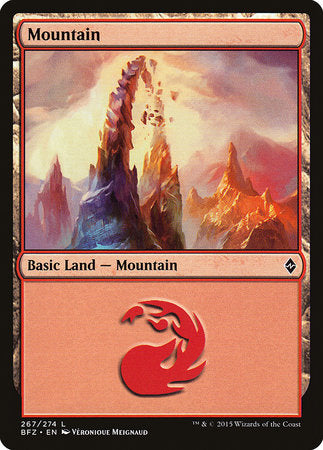 Mountain (267) [Battle for Zendikar] | Cards and Coasters CA