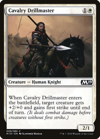 Cavalry Drillmaster [Core Set 2019] | Cards and Coasters CA