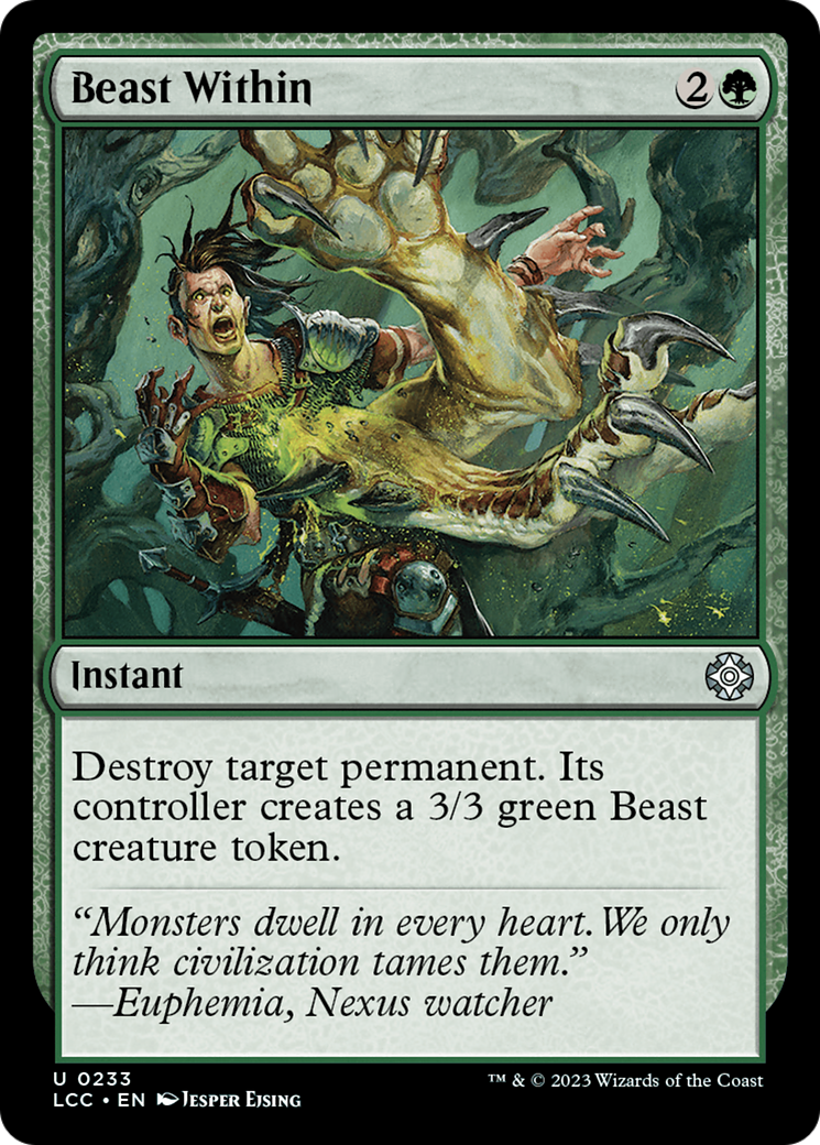 Beast Within [The Lost Caverns of Ixalan Commander] | Cards and Coasters CA