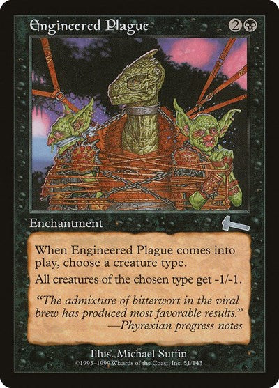 Engineered Plague [Urza's Legacy] | Cards and Coasters CA
