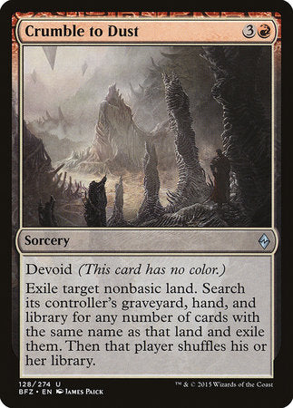 Crumble to Dust [Battle for Zendikar] | Cards and Coasters CA