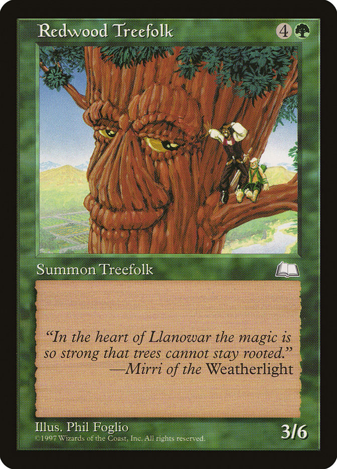 Redwood Treefolk [Weatherlight] | Cards and Coasters CA