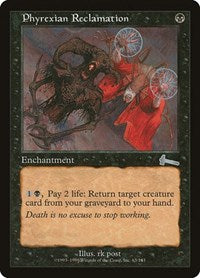 Phyrexian Reclamation [Urza's Legacy] | Cards and Coasters CA