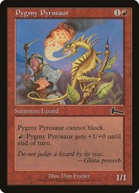 Pygmy Pyrosaur [Urza's Legacy] | Cards and Coasters CA