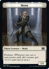 Bear // Monk Double-sided Token [Double Masters 2022 Tokens] | Cards and Coasters CA