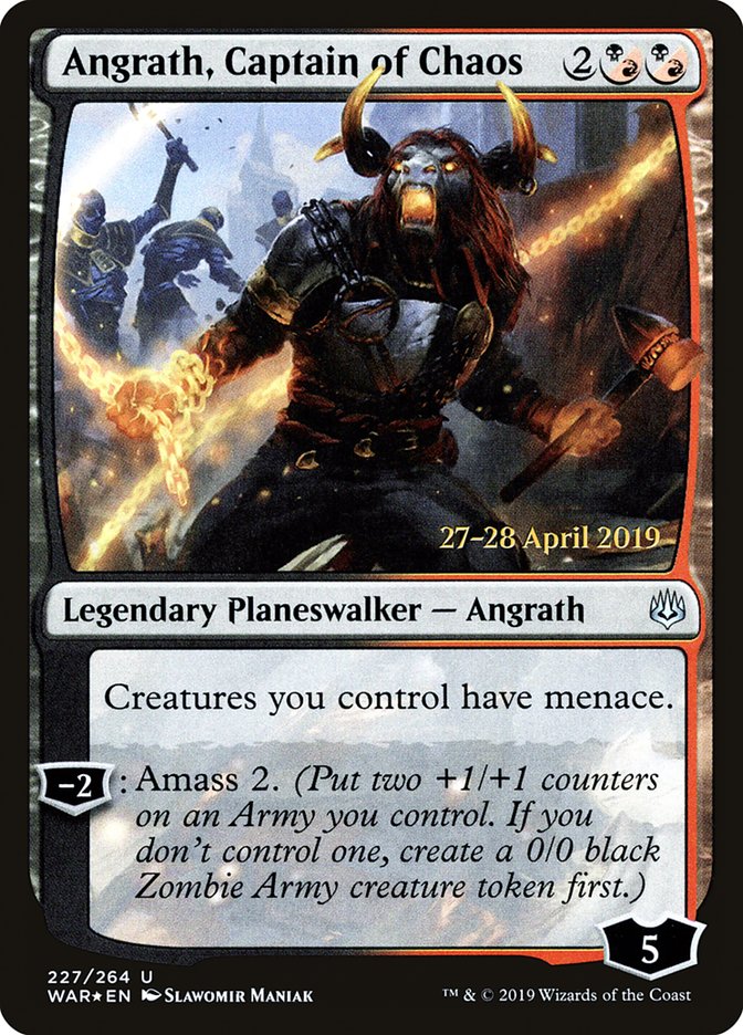 Angrath, Captain of Chaos  [War of the Spark Prerelease Promos] | Cards and Coasters CA