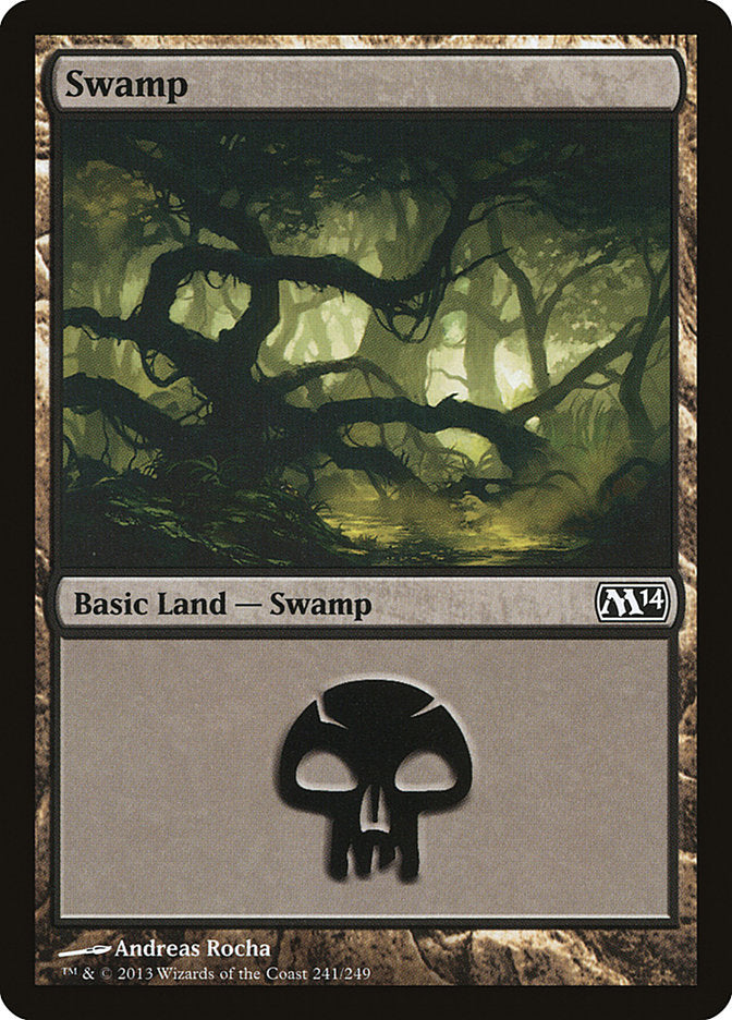 Swamp (241) [Magic 2014] | Cards and Coasters CA
