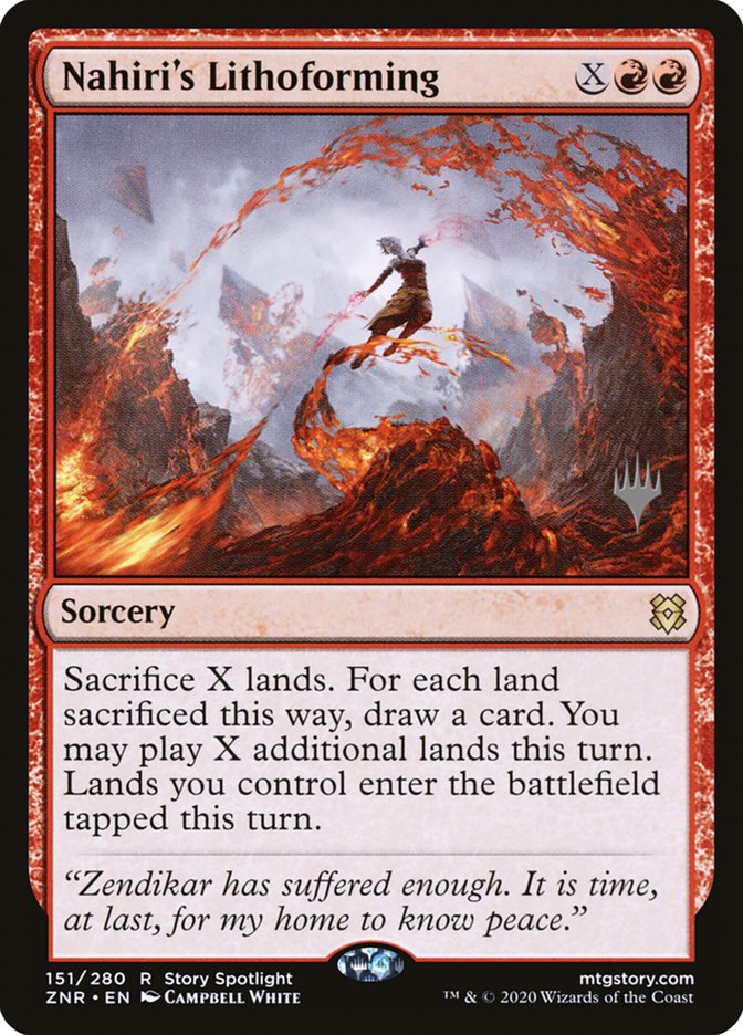 Nahiri's Lithoforming (Promo Pack) [Zendikar Rising Promos] | Cards and Coasters CA