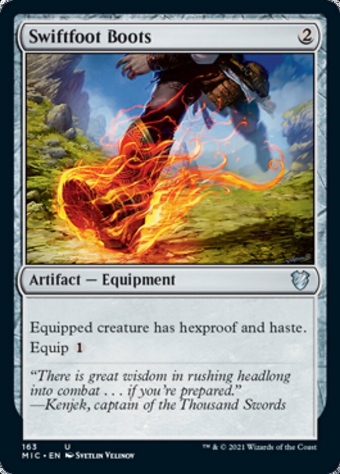Swiftfoot Boots [Innistrad: Midnight Hunt Commander] | Cards and Coasters CA