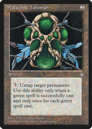 Malachite Talisman [Ice Age] | Cards and Coasters CA