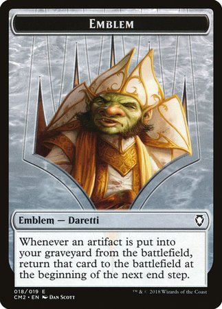 Emblem - Daretti, Scrap Savant [Commander Anthology Volume II Tokens] | Cards and Coasters CA