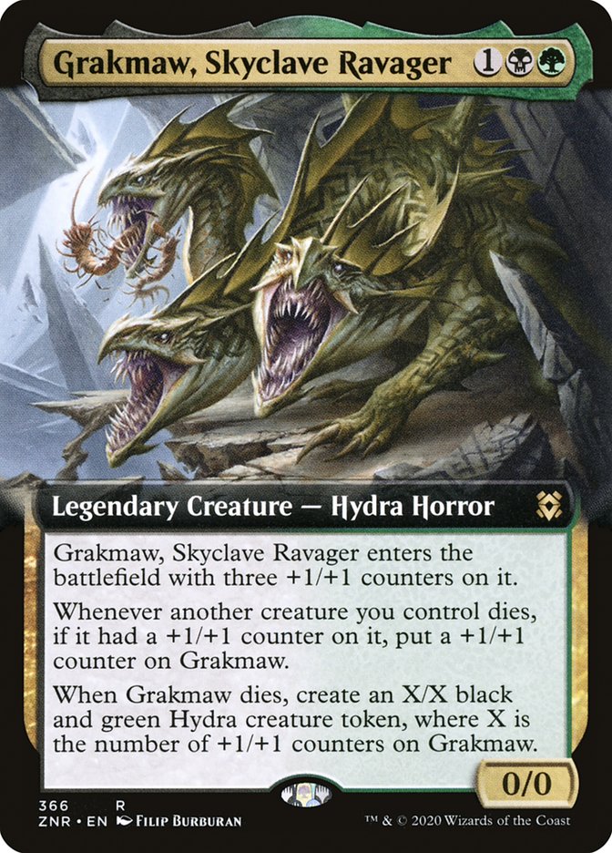 Grakmaw, Skyclave Ravager (Extended Art) [Zendikar Rising] | Cards and Coasters CA