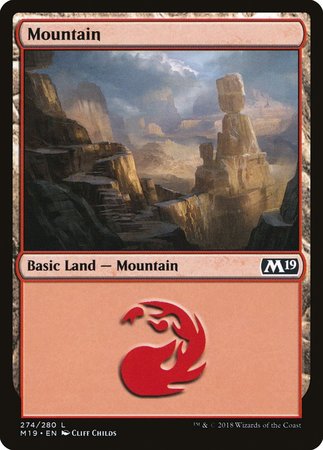 Mountain (274) [Core Set 2019] | Cards and Coasters CA