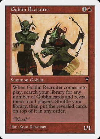 Goblin Recruiter [Anthologies] | Cards and Coasters CA