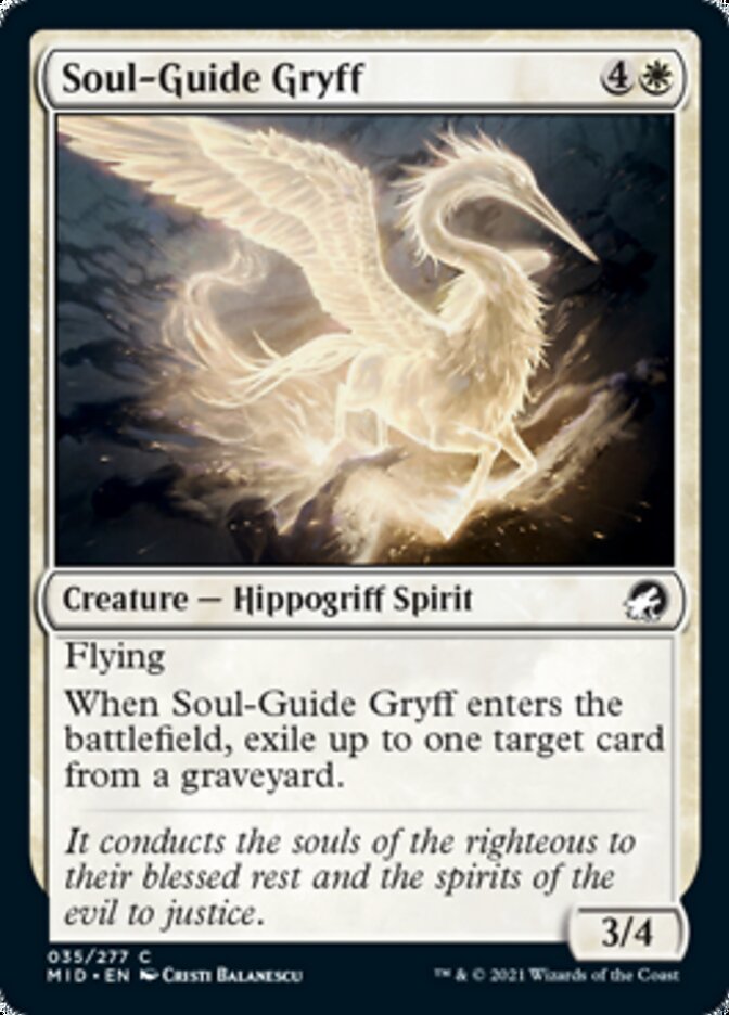 Soul-Guide Gryff [Innistrad: Midnight Hunt] | Cards and Coasters CA