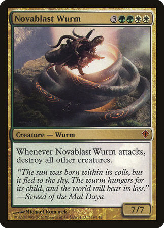 Novablast Wurm [Worldwake] | Cards and Coasters CA