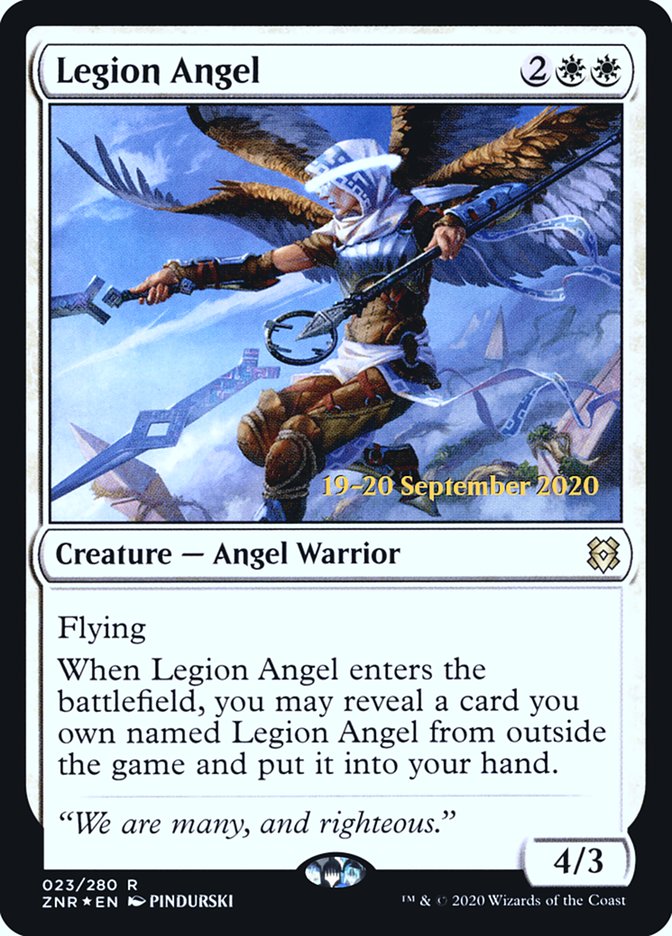 Legion Angel  [Zendikar Rising Prerelease Promos] | Cards and Coasters CA