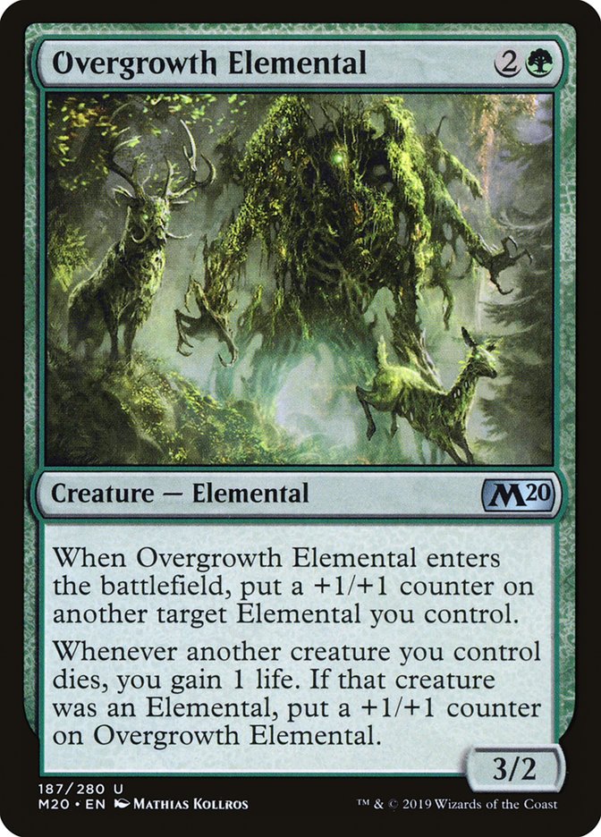 Overgrowth Elemental [Core Set 2020] | Cards and Coasters CA