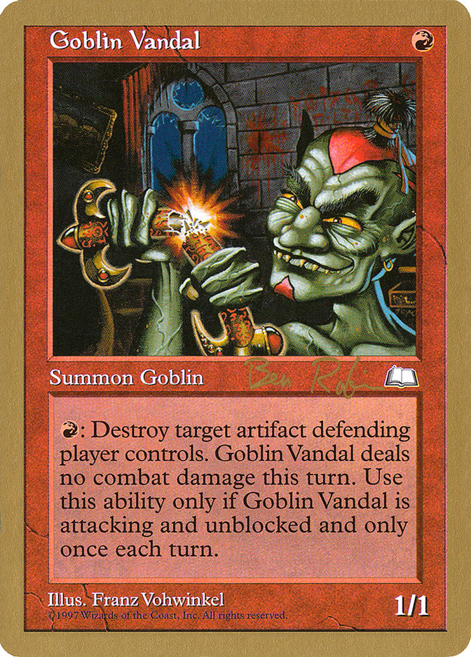 Goblin Vandal (Ben Rubin) [World Championship Decks 1998] | Cards and Coasters CA