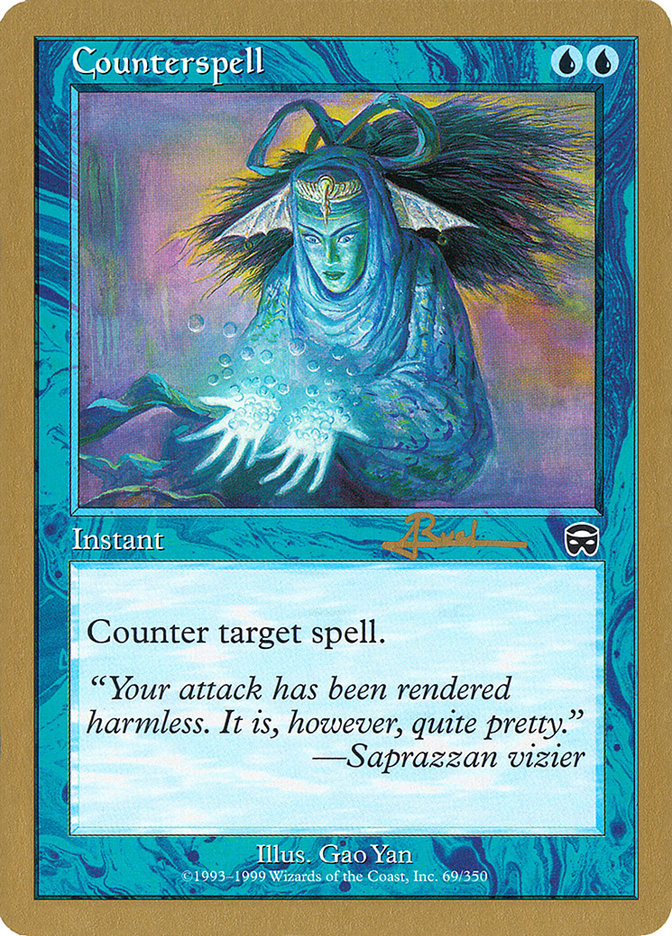 Counterspell (Antoine Ruel) (MMQ) [World Championship Decks 2001] | Cards and Coasters CA