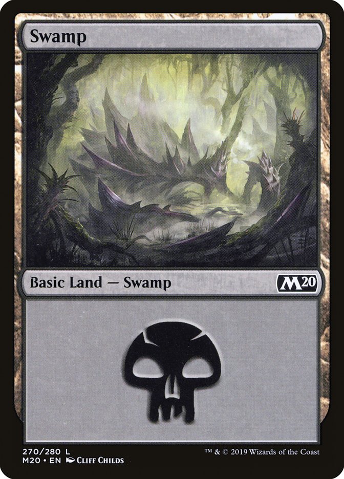 Swamp (#270) [Core Set 2020] | Cards and Coasters CA