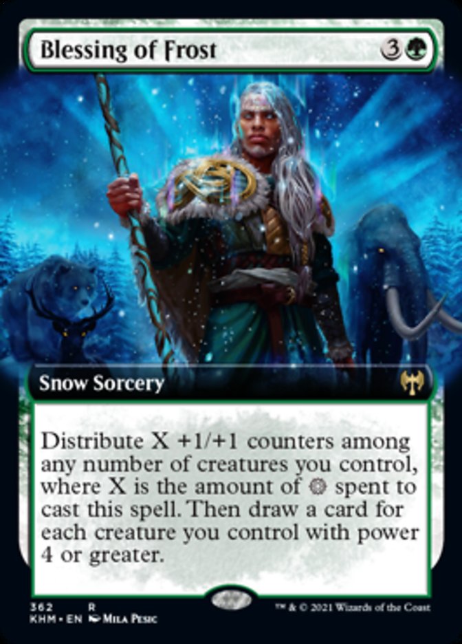 Blessing of Frost (Extended Art) [Kaldheim] | Cards and Coasters CA