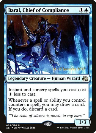 Baral, Chief of Compliance [Aether Revolt Promos] | Cards and Coasters CA