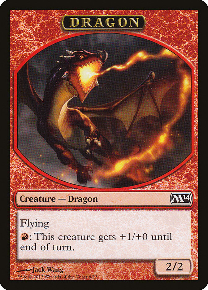 Dragon [Magic 2014 Tokens] | Cards and Coasters CA
