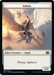 Saproling // Angel Double-sided Token [Double Masters 2022 Tokens] | Cards and Coasters CA