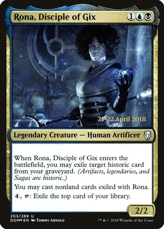 Rona, Disciple of Gix [Dominaria Promos] | Cards and Coasters CA