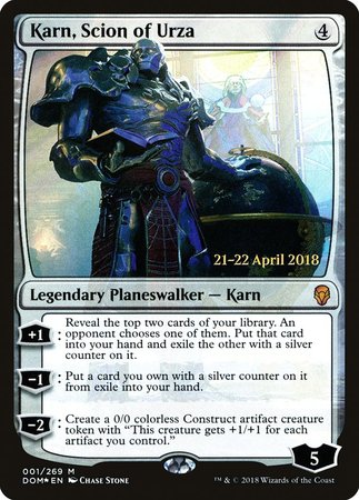 Karn, Scion of Urza [Dominaria Promos] | Cards and Coasters CA