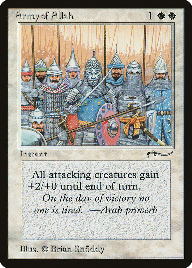 Army of Allah (Light Mana Cost) [Arabian Nights] | Cards and Coasters CA