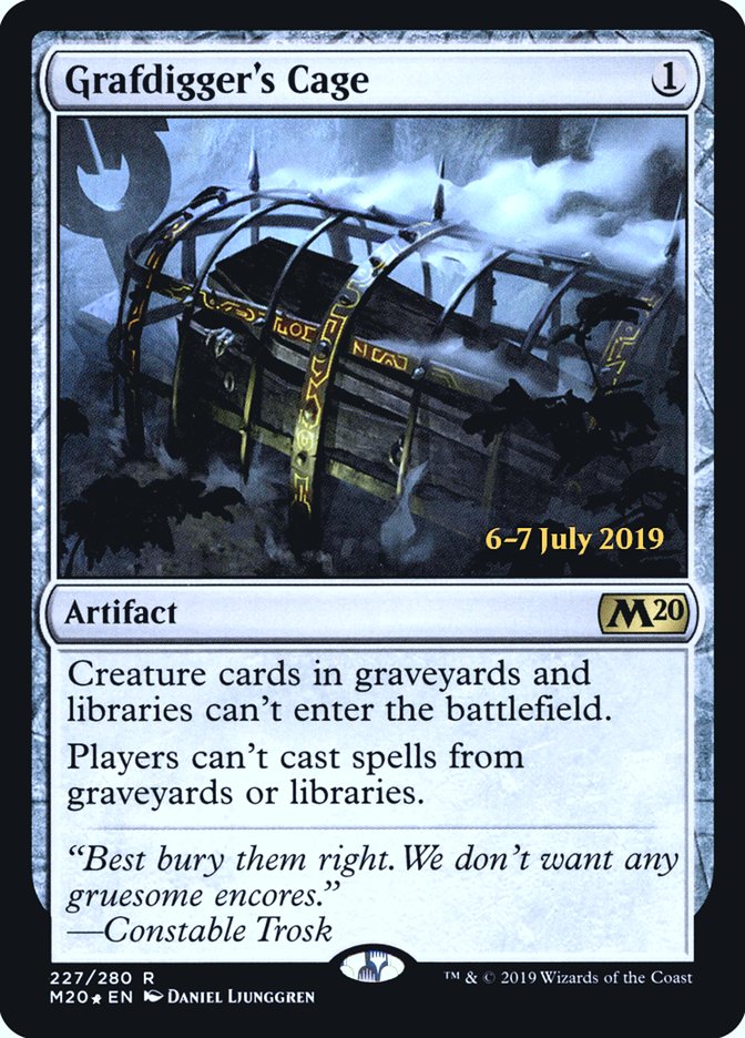 Grafdigger's Cage  [Core Set 2020 Prerelease Promos] | Cards and Coasters CA