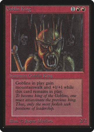 Goblin King [Limited Edition Beta] | Cards and Coasters CA