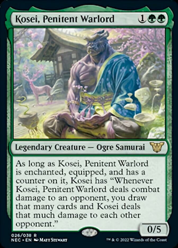 Kosei, Penitent Warlord [Kamigawa: Neon Dynasty Commander] | Cards and Coasters CA